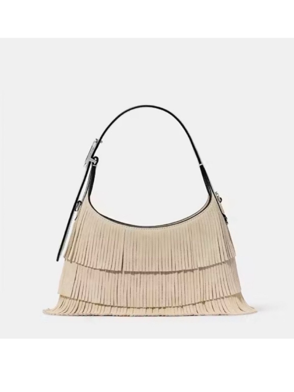Brand New! Kate Spade Mini 454 Light Tan Suede Fringe Shoulder Bag/ Cross-body